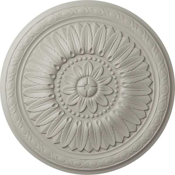 Ekena Millwork Temple Ceiling Medallion (Fits Canopies up to 9 1/4"), Hand-Painted Pot of Cream, 24"OD x 1 5/8"P CM24TEPCF - main